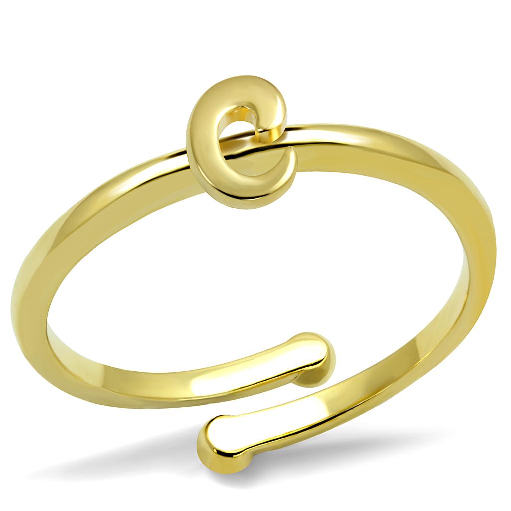 JCE4008 Flash Gold Brass Ring with No Stone