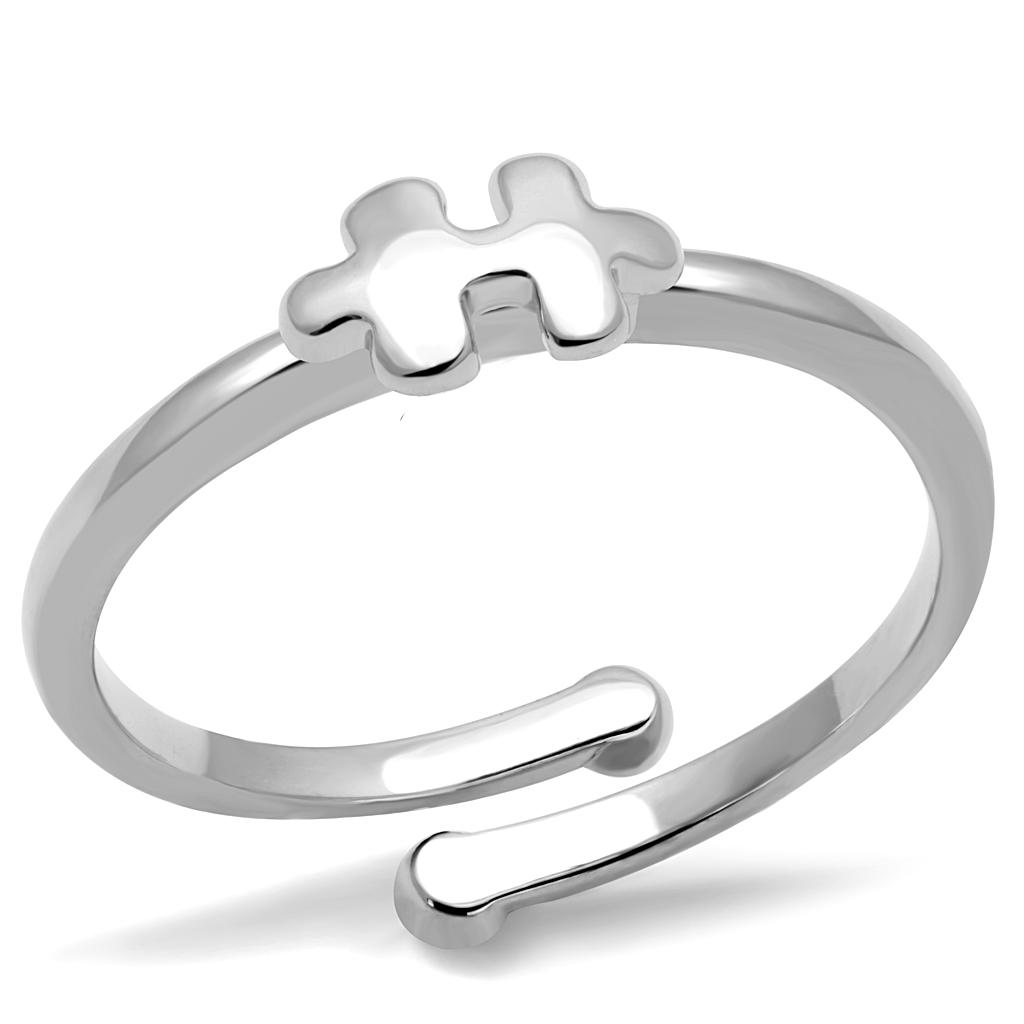 JCE4027 Rhodium Brass Ring with No Stone